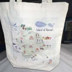 Foldable Canvas Reusable Shopping Bag Floral Nature Print Beige