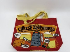 Trader Joe’s Bag Cheese Adventures Reusable Canvas Cotton Tote 13.5×18.5 NWOT