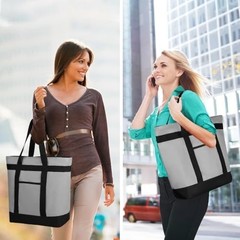 Insulated Reusable Tote Bag 39L Thermal Cooler Grocery Shopping Food Delivery