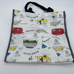 Born to RV Campground Reusable Bag 14x14x5 Camping Tent Theme Rving