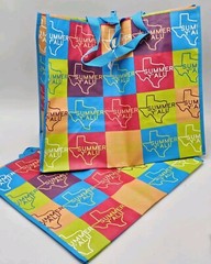 2 New H-E-B HEB Texas Logo SUMMER Y’ALL Reusable Shopping Tote Bag 18″ x 16″