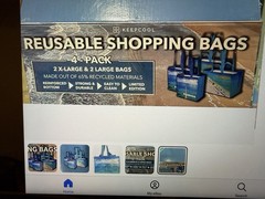 Keep Cool Florida Reusable Bags 4Pack L & x L Beach Scene & 7 Mile Bridge NEW