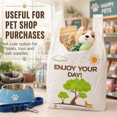 White T-Shirt Shopping Bags 11x6x21 – 150PCS, Versatile for All Retail Needs