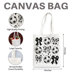 World Soccer Cup Tote Bag Soccer Themed Gifts for Football Fan Lovers Footbal…