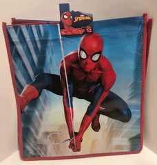 Marvel Comics Spiderman 🕷️Eco Red Shopping/Gift Tote Bag with Handles 🆕🆓Ship!