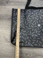 Lululemon Reusable Shopping Tote Bag Jumbo XL Extra Large NEW Black Silver