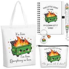 Sunnymove 5 Pcs Dumpster Fire Gifts Set for Women 15 x 16 x 3 inches, White