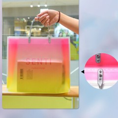 Eco Shopping Bag Gift Pouch Portable Reusable Waterproof Transparent Frosted