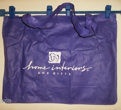 PURPLE HOME INTERIORS REUSABLE TOTE BAG 21″ x 16″ + 28″HANDLES NEW IN PKG