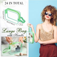 Silkfly Clear Toiletry Bag PVC Travel Cosmetic with Handle Multi Color