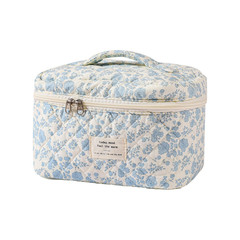 uekeboag Large Travel 10 inches x6 x 5.5 inches, 01Lightblue Flower