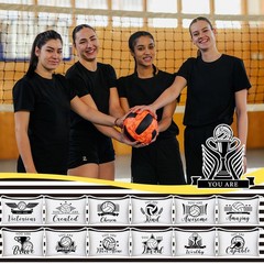 Sunnymove 12 Pcs Volleyball Makeup Bags Bulk Team white, black
