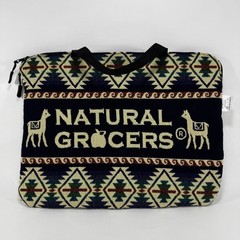 Natural Grocers Bag Tote Computer Shopping Wool Zip Case Handles
