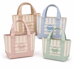 Trader Joe’s Striped Canvas Mini Tote Bag Set 4 Colors Summer 2026 Limited