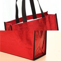 Foldable Laser Shopping Bag Reusable Waterproof Fabric Non-woven Bag Unisex