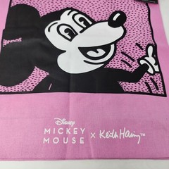 PRIMARK Keith Haring Mickey Mouse Tote Bag Pink Cotton Cloth Disney New Dot