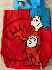 Dr. Suess (2) & Eric Carle (1) Reusable Vinyl Tote Bags Set of 3 – Thing #1 & #2