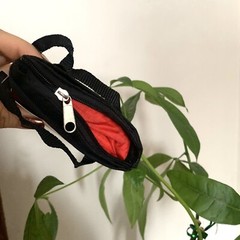 NEW Trader Joes reusable bag mini tote Zippered Limited edition 2 In 1 Red Black
