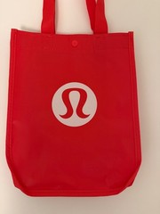 Lululemon Red and White ‘Made To Feel’ Reusable Tote Bag Excellent Condition