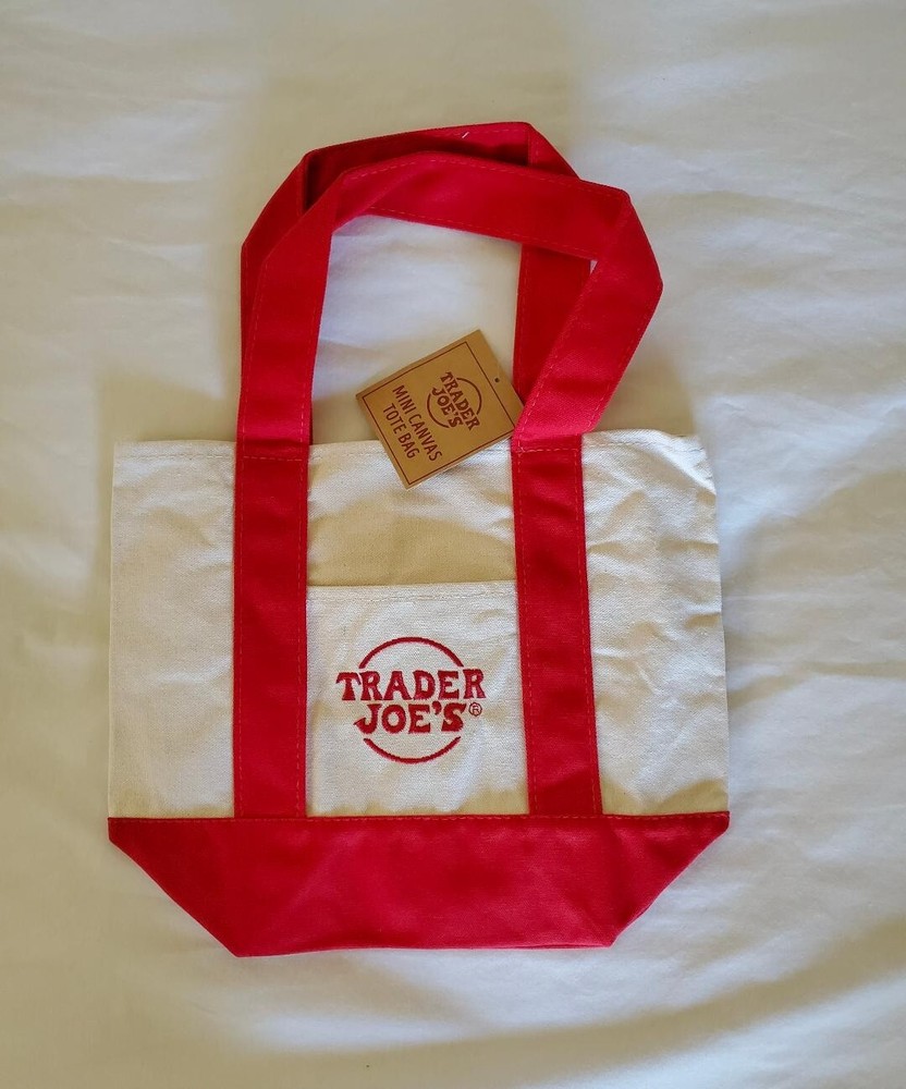 Trader Joe’s Limited Edition Embroidered MINI CANVAS REUSABLE TOTE BAG