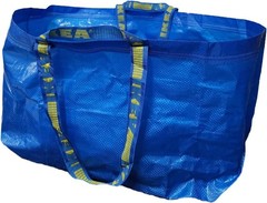 FRAKTA Carrier Bag Blue Large Size Shopping Bag 2 Pcs Set