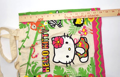 Hello Kitty Tote Bag Canvas Reusable Shopping Sak Jungle Rare Sanrio 13×14 2014