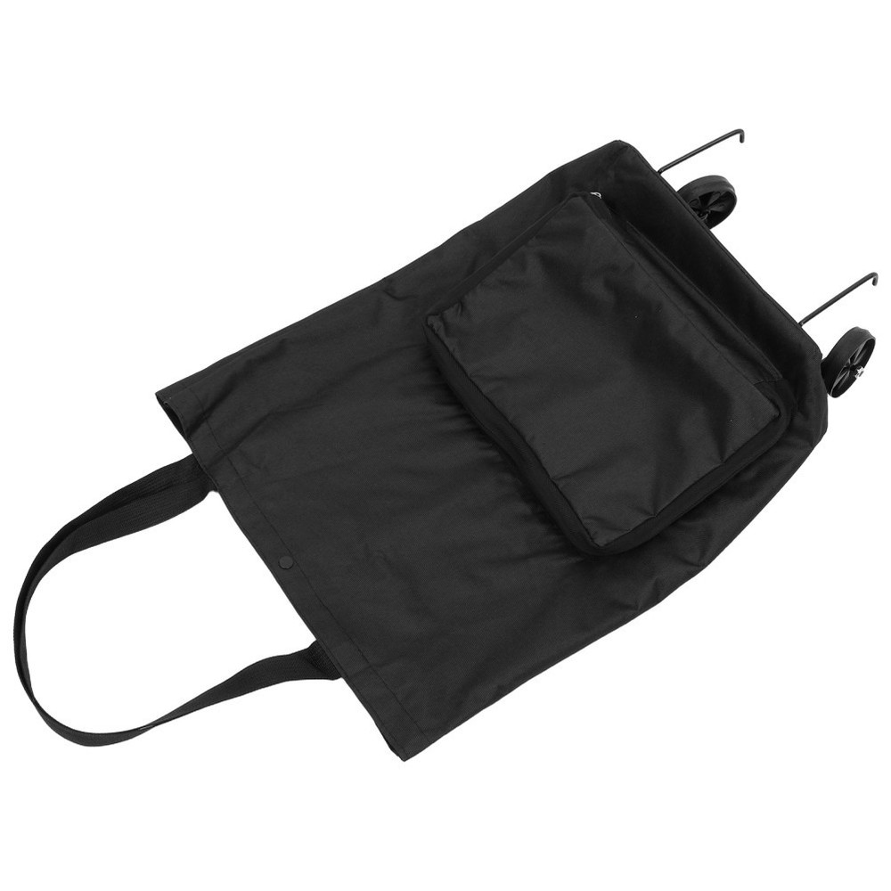 Foldable Wheeled Grocery Bag with Pull Strap Lightweight Oxford Fabric Tote