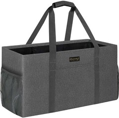 Stand Up Extra Large Utility Tote Bag With Metal Wire Frame & Hard Bottom Board