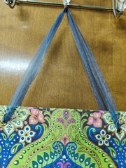 Bag Large Shopping Floral Boho Tote Reusable Vibrant Colorful 16″x 14″ Green