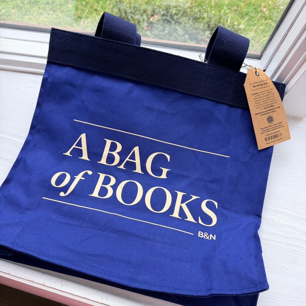 Barnes & Noble Blue “A Bag Of Books” Tote NWT