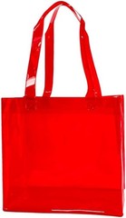 1pcs Waterproof Large Transparent Pvc Shopping Clear Tote Bag W/ Handles Beach