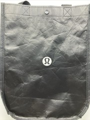2 Lululemon Reusable Tote Shopping/Lunch Bag Small Black /White 11.5×9.5”
