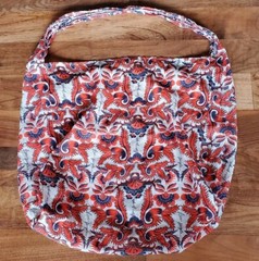 Free People Reusable Tote Linen Gauze Boho Shopping Bag Wide Strap Lightweight