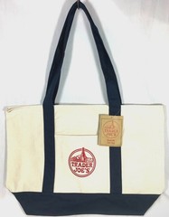 Trader Joe’s Canvas Tote Shopping Bag – LARGE CLASSIC NAVY BLUE – NEW with TAGS