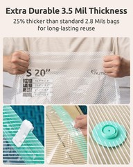 NUTICT 12 Pack Vacuum Storage Bags for 12 Pack(Combo Travel Size), Grey