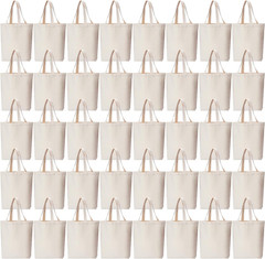 Canvas Tote Bag Bulk for DIY Projects, 13×15 Inches Sublimation Tote Bags for Gr
