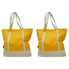 Ezprogear Heavy Duty Cotton Canvas Tote Grocery Shopping Bag 20″x17″ (2 Pack)