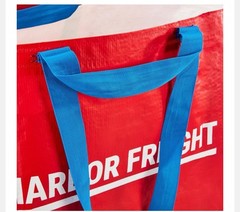 2-PACK – Harbor Freight Shopping Bag LARGE, Red, 21 ¾x14x13 ¾ “/19 gallon, 55 lb