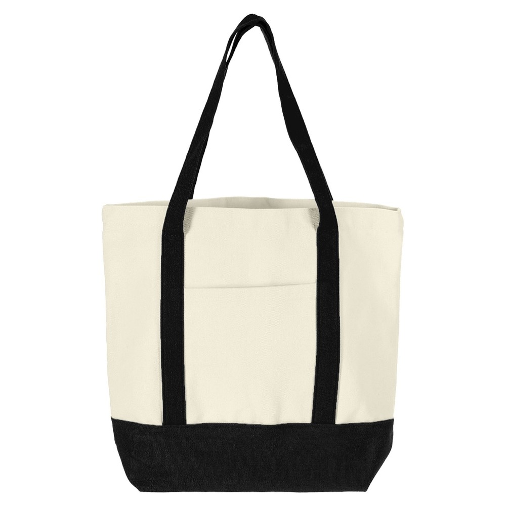 1Pcs 16″ x 14″ x 4″ Reusable Canvas Bag Tote Bag (Black)
