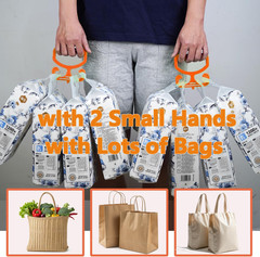 Grocery Bag Carrier with Plastic Storage Box, 2 Pack Grocery Bag Holder for Plas