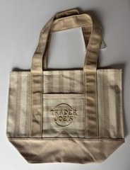Trader Joe’s Mini Pastel Stripe Canvas Tote Bag Limited Edition Set Of 4