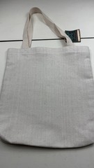 NLC Creations Beige Graphic Print Tote Bag Money Lips 14 x 14 in