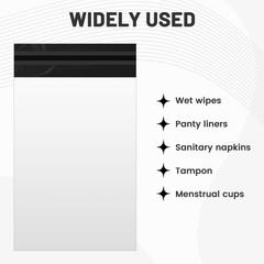 Sanitary Napkin Disposal Bags,100 Pcs White Disposable Tampon