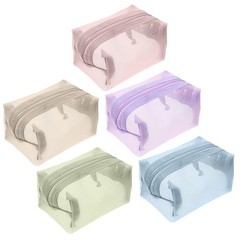 Qulkws 5 Pcs Mini Zipper Mesh Bags 4.3”x2.7”x2” Portable Travel Multicolor