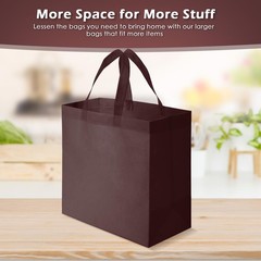 50 Pieces Reusable Totes Bag Bulk Shopping Bags Non Woven Grocery handbag wit…