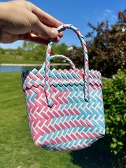 Woven Basket Multi-functional Beach Bag Reusable Grocery Shopping Bag Tote Bag