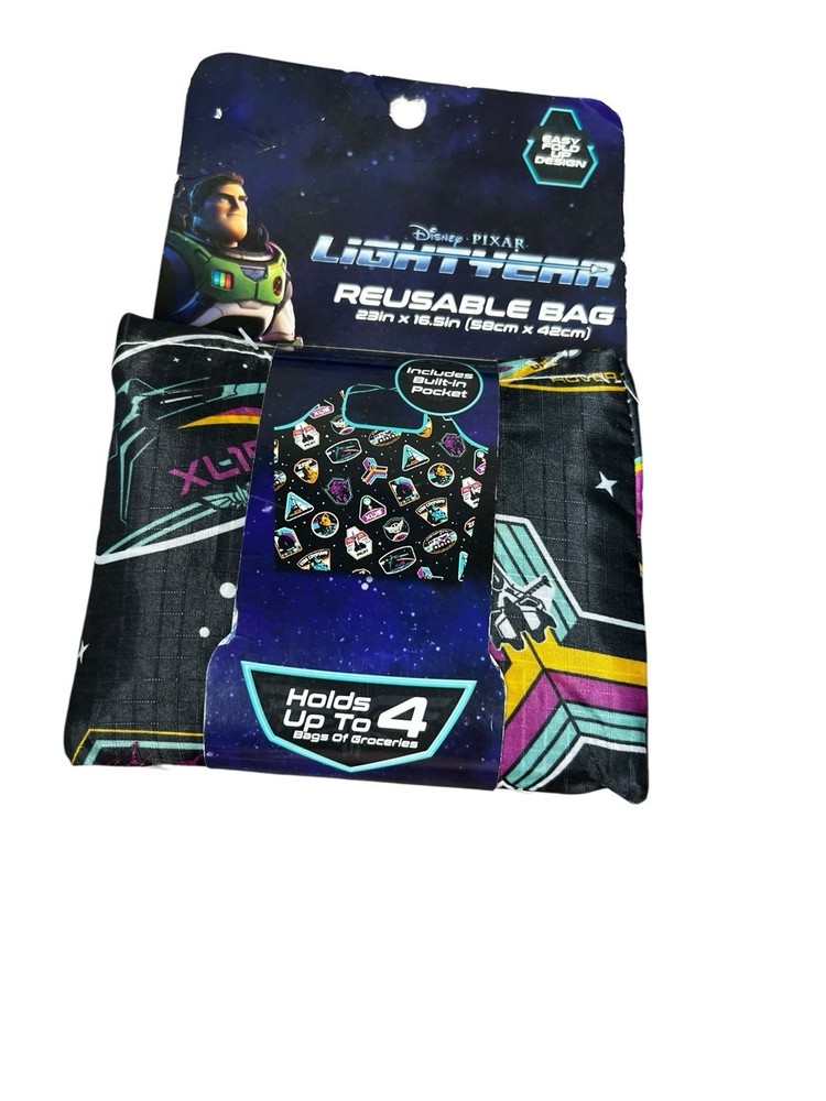Disney Pixar Buzz LIGHTYEAR Reusable Grocery Bag Reusable To Infinity and Beyond