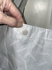 Lululemon Gray White Large 16″ Reusable Tote Shopping Bag