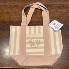 Trader Joe’s Mini Pastel Stripe Canvas Tote Bag – Stripe Pastel Brown 2026