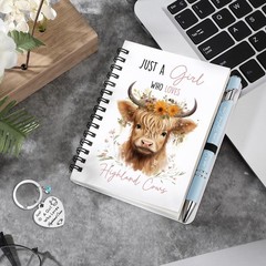 Sinmoe 5 Pcs Highland Cow Gift Set Women 13.39 x 15.75 x 3.94 inches, Blue